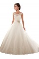 Blanc Princesse Épaule Dénudée Tulle Dentelle Robes de mariée en Ligne