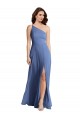 Bleu Windsor Trapèze Mousseline Longue Formelles Robes demoiselle d'honneur / Robes de soirée en Ligne