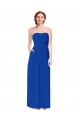 Bleu roi Fourreau Mousseline Longue Robes demoiselle d'honneur en Ligne