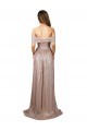 Champagne Trapèze Scoop Sans bretelle Paillette Longue Formelles Robes demoiselle d'honneur / Robes de soirée / Robes de bal en Ligne