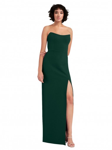 Fourreau Scoop Sans bretelle Crêpe Stretch Longue Formelles Robes demoiselle d'honneur / Robes de soirée / Robes de bal en Ligne