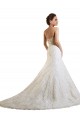 Ivoire & Champagne Trapèze Dentelle Robes de mariée en Ligne