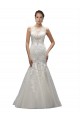 Ivoire Sirène Illusion Balayage train Tulle Dentelle Robes de mariée en Ligne