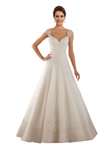 Ivoire Trapèze Dentelle Robes de mariée en Ligne
