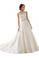 Ivoire Trapèze Illusion Dentelle Robes de mariée en Ligne