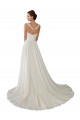 Ivoire Trapèze Mousseline Dentelle Robes de mariée en Ligne
