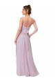 Lueur rose Trapèze Mousseline Longue Robes demoiselle d'honneur en Ligne