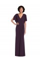 Pourpre Fourreau Col V Spandex Longue Formelles Robes demoiselle d'honneur / Robes de soirée / Robes de bal en Ligne