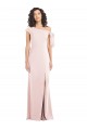 Rose Trompette Épaule Dénudée Crêpe Stretch Longue Formelles Robes demoiselle d'honneur / Robes de soirée / Robes de bal en Ligne