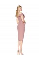 Rose poussiéreux Sirène Épaule Dénudée Crêpe Stretch Courte Robes demoiselle d'honneur / Robes de soirée / Robes de cocktail en Ligne