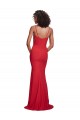 Rouge Sirène Bretelles spaghetti Crêpe Stretch Longue Formelles Robes demoiselle d'honneur / Robes de soirée / Robes de bal en Ligne