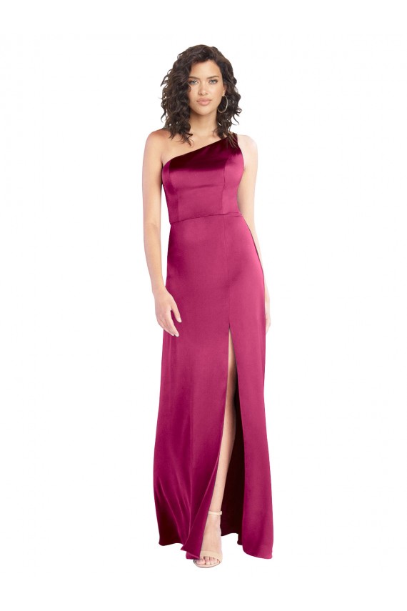 Trapèze Satiné Stretch Longue Formelles Robes demoiselle d'honneur / Robes de soirée / Robes de bal en Ligne