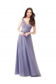 Trapèze Tulle Dentelle Longue Robes demoiselle d'honneur en Ligne