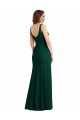 Trompette Col Carré Crêpe Stretch Longue Robes demoiselle d'honneur / Robes de bal en Ligne