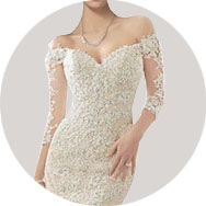 Ivoire Robes de mariée en Ligne