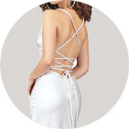 Bretelles croisées Robes de mariée en Ligne